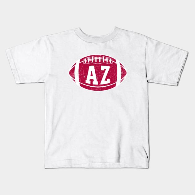 AZ Retro Football - White Kids T-Shirt by KFig21